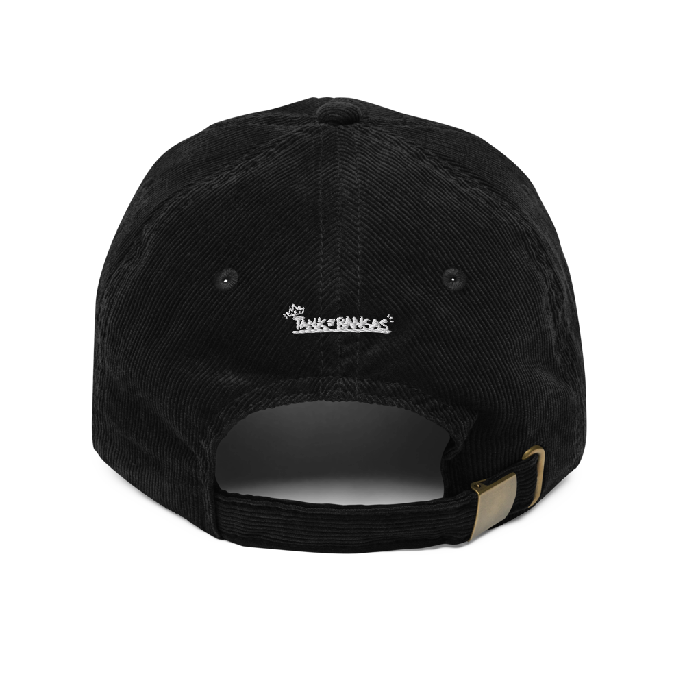 The Heart, The Mind, The Soul Vintage Corduroy Cap Back - Black/White