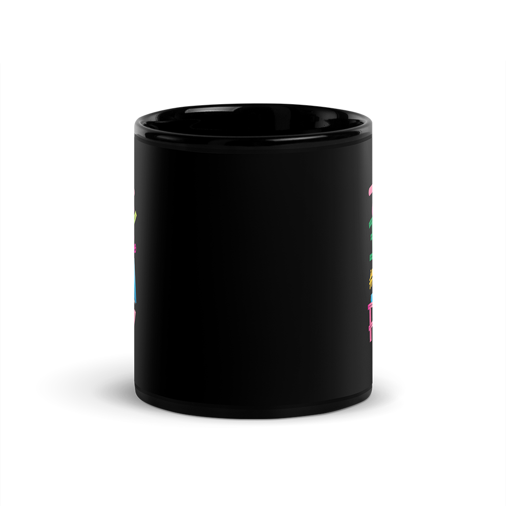 DM Pretty Black Mug Front