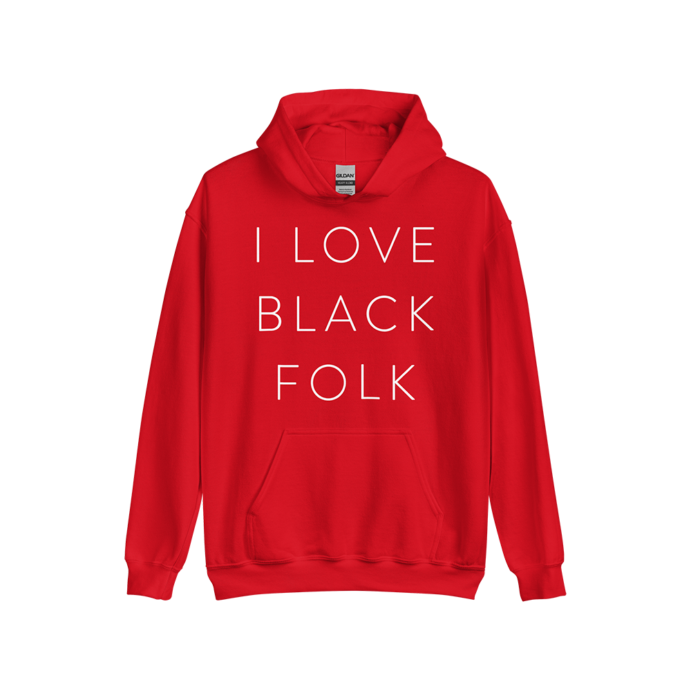 "I Love Black Folk" Hoodie - Red