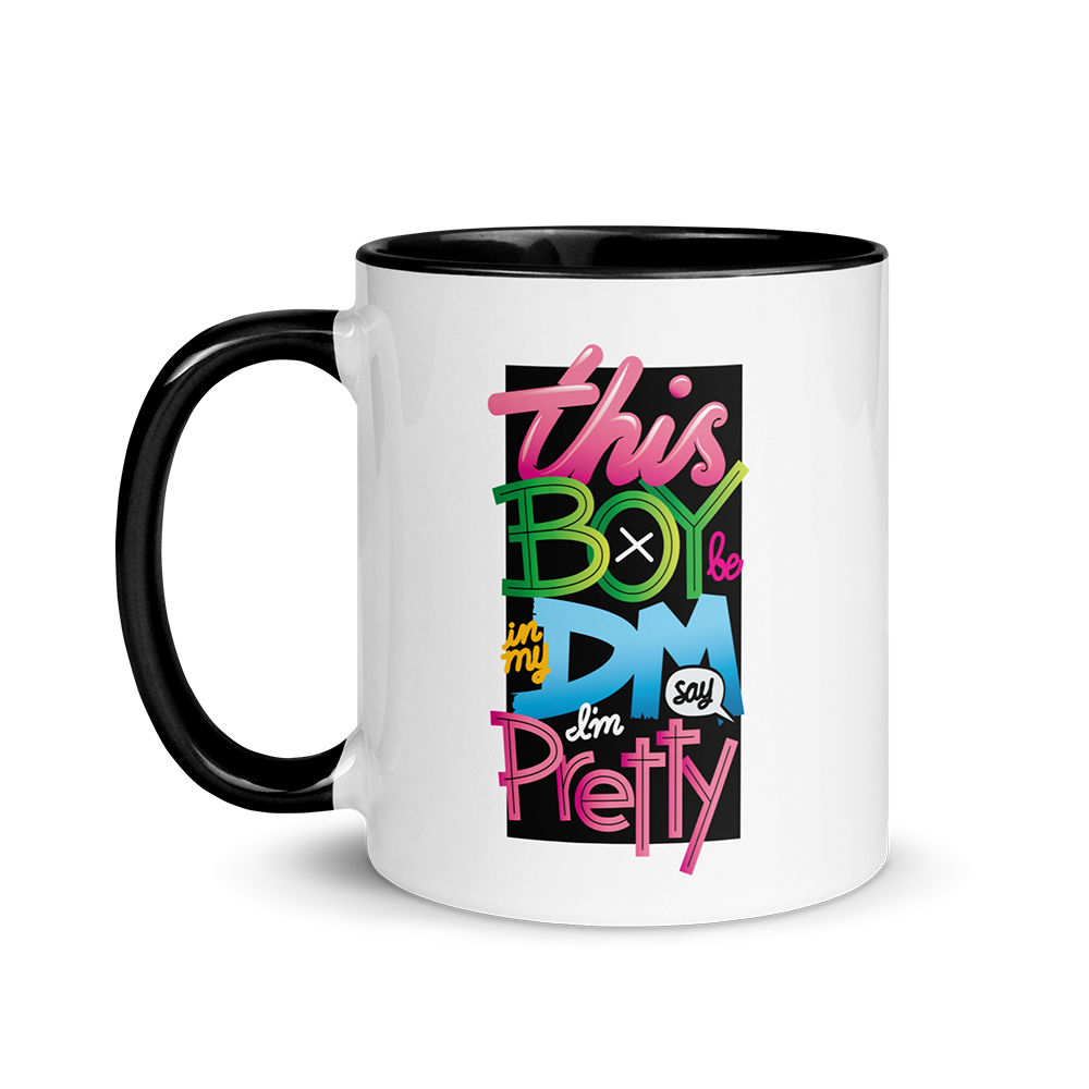 DM Pretty White Mug Left