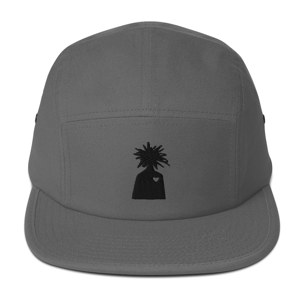 The Heart 5 Panel Cap Front - Gray