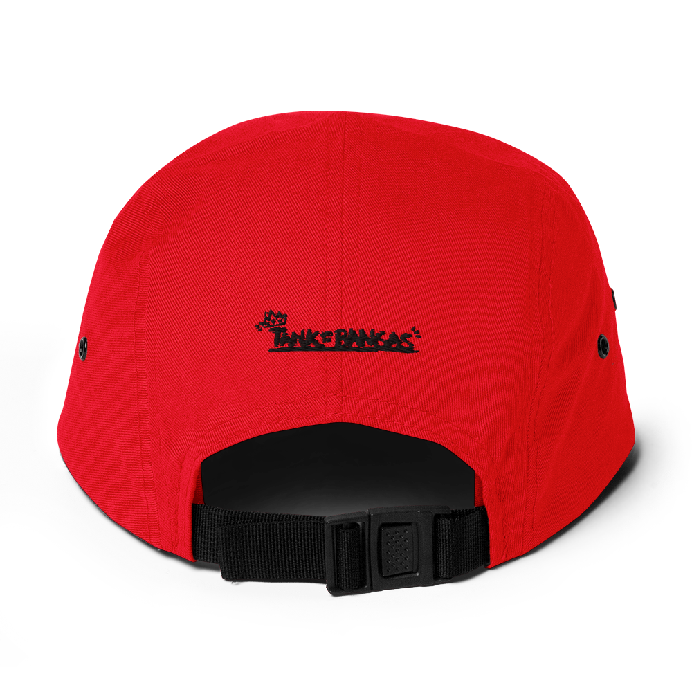 The Heart 5 Panel Cap Back - Red