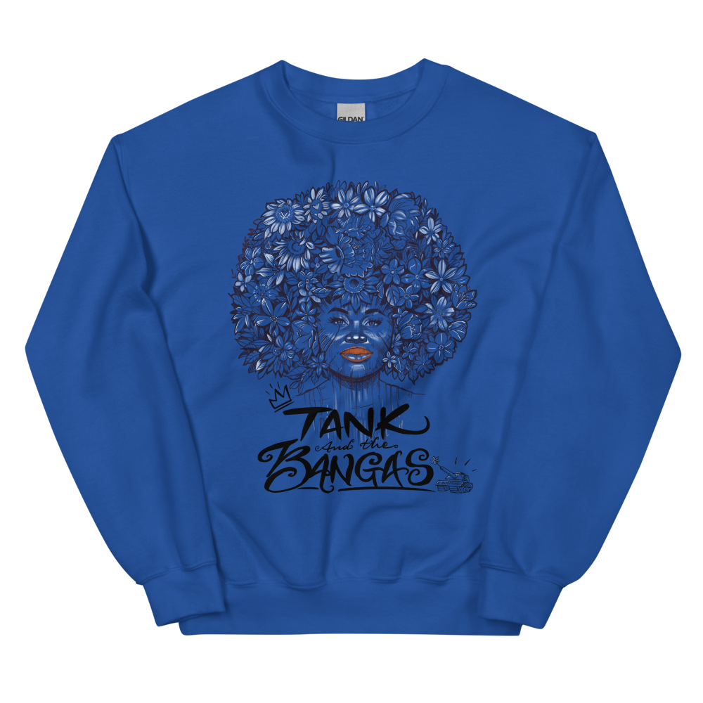 Flower Crown Sweatshirt Blue