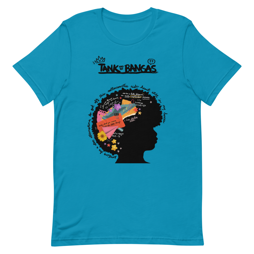 The Mind T-Shirt Front - Aqua