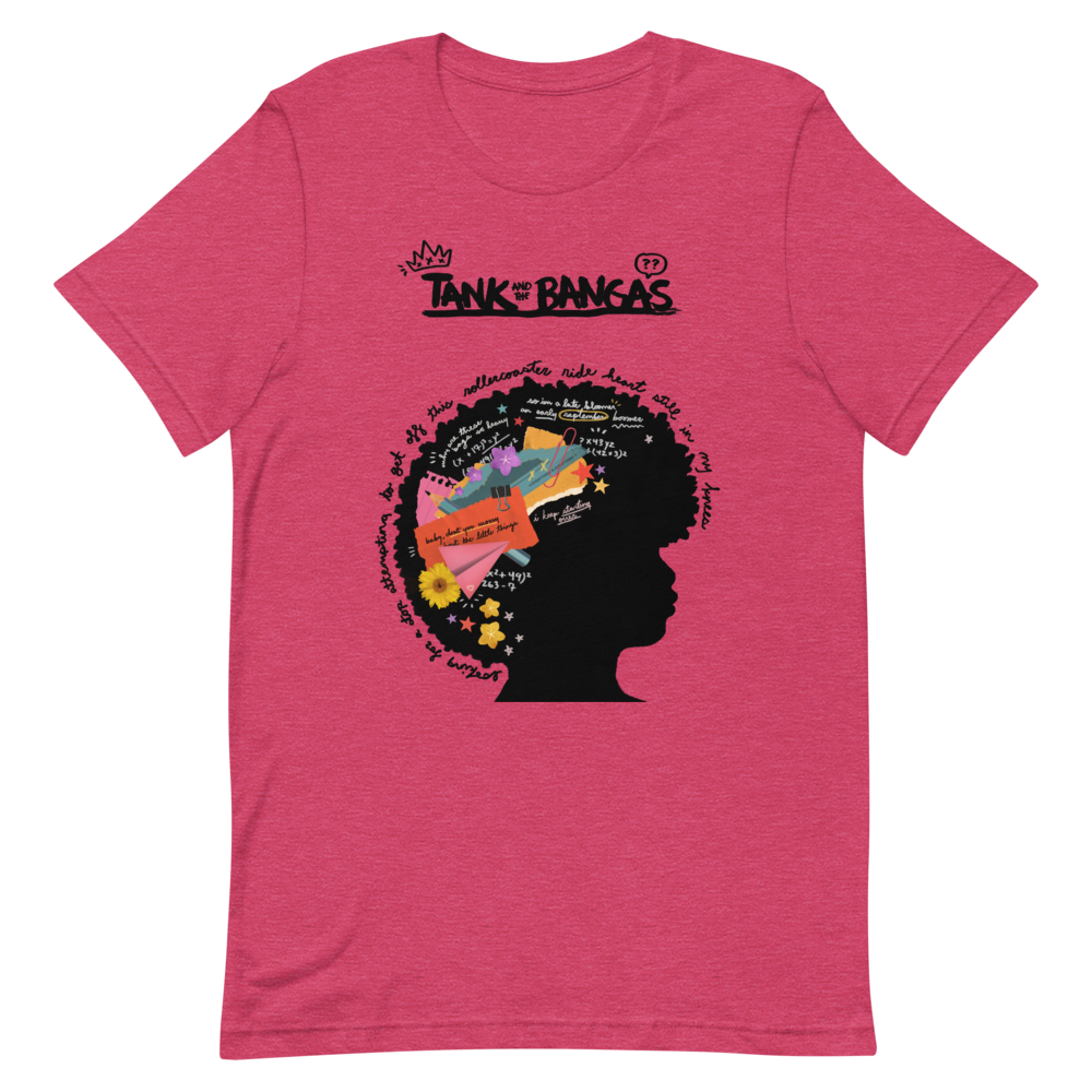 The Mind T-Shirt Front - Heather Raspberry