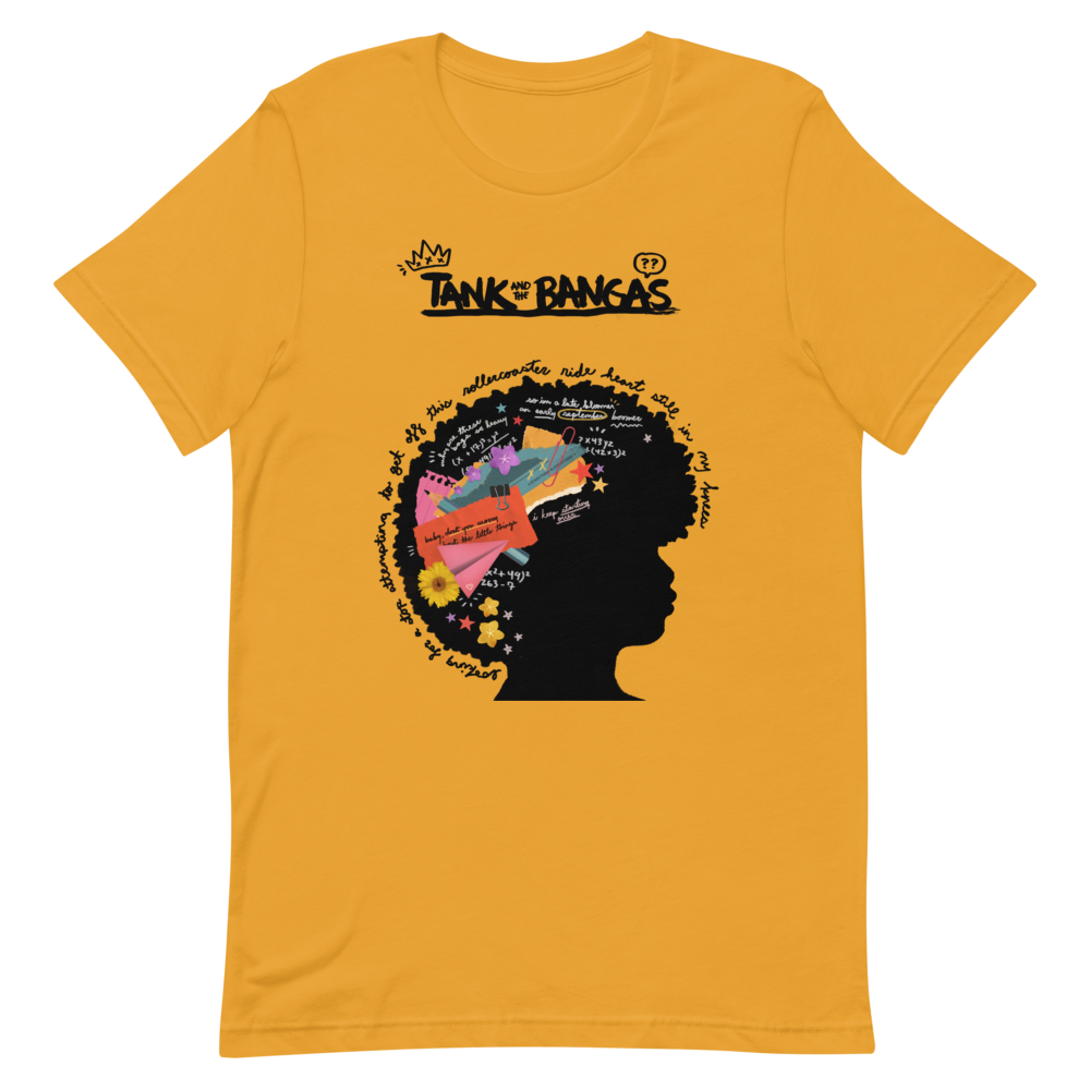 The Mind T-Shirt Front - Mustard